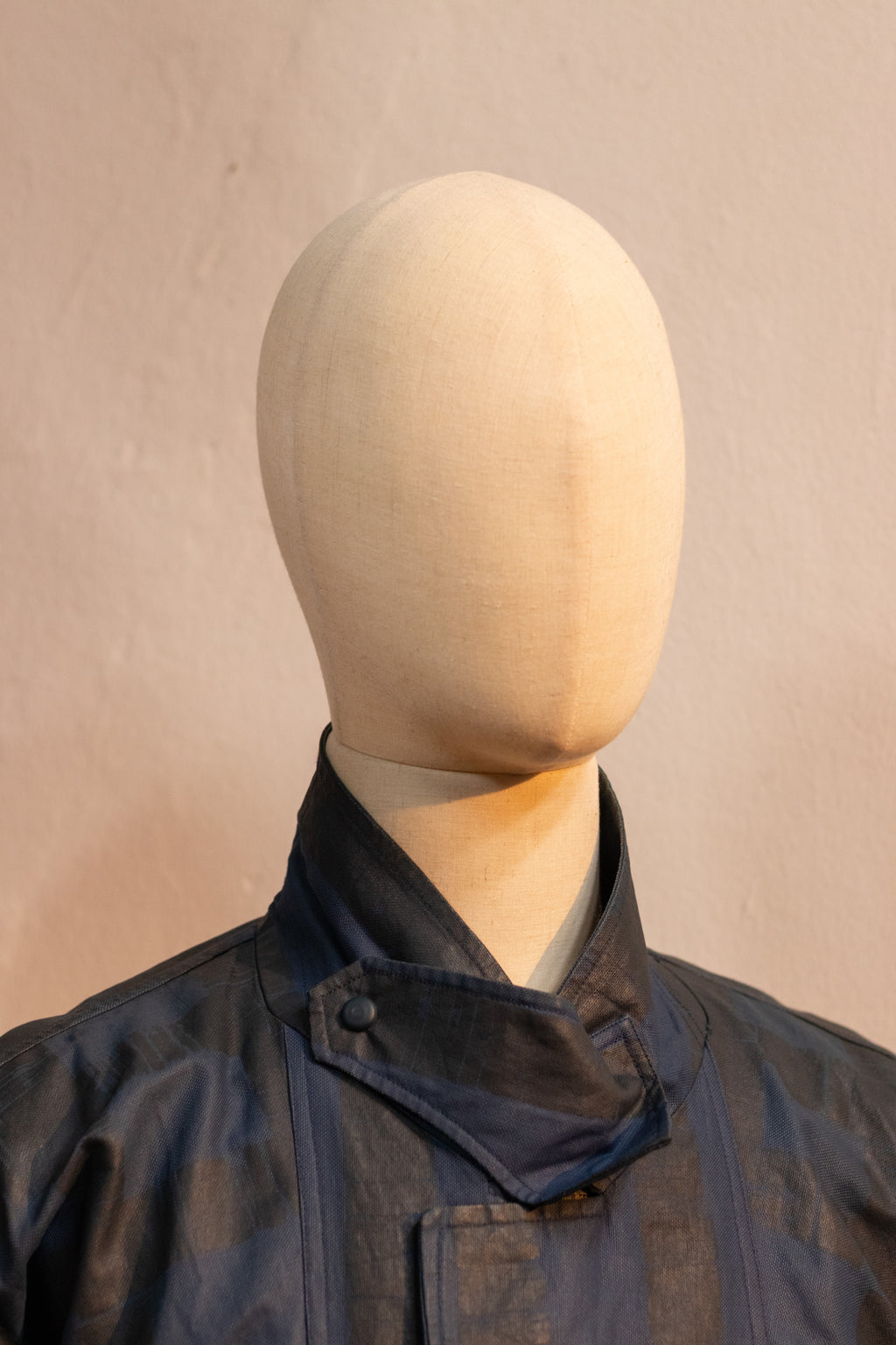 AW85 Issey Miyake Men Waxed Cropped Bomber Moto Jacket