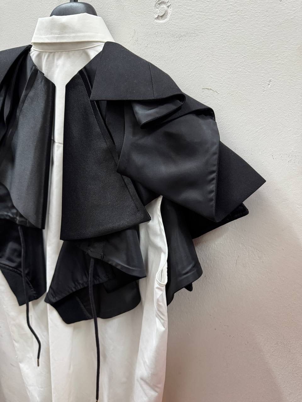 SS22 Sacai Pleated Ruffle Sleeveless Shirt