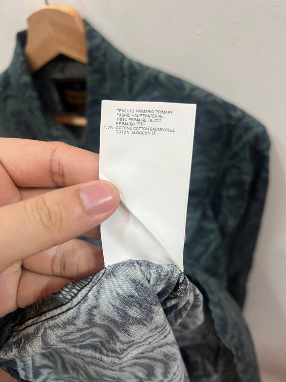 AW13 Vivienne Westwood Man Green Psychedelic Western Shirt