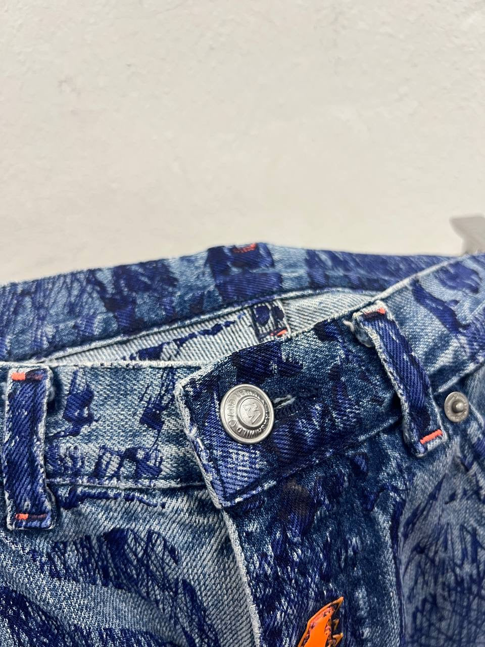 AW97 W&LT Walter Van Beirendonck Pen Scribble Denim