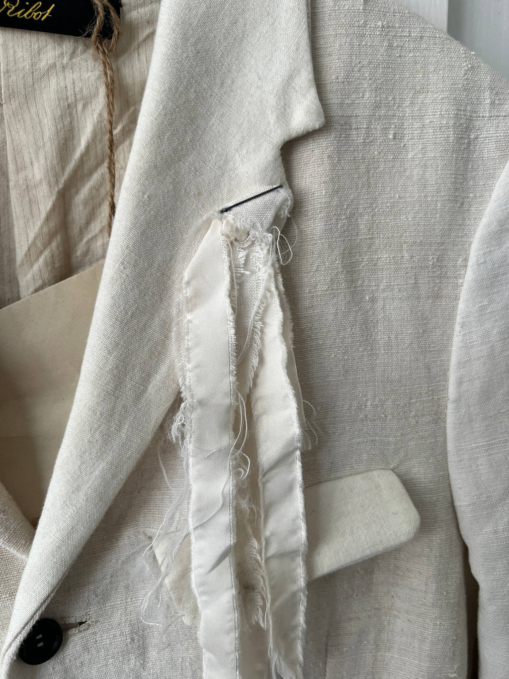 SS20 Archivio J.M. Ribot Antique Handwoven Linen Jacket