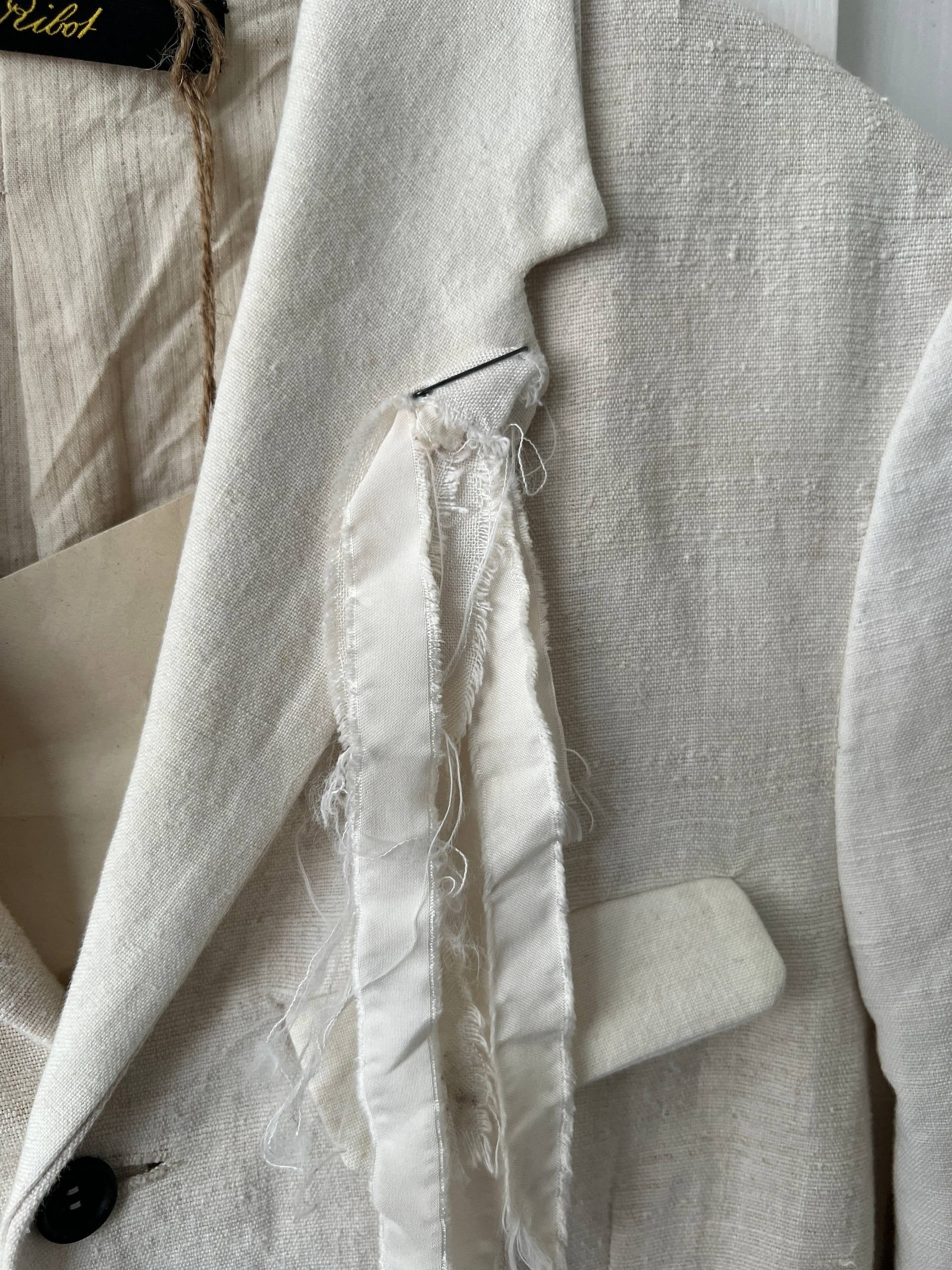 SS20 Archivio J.M. Ribot Antique Handwoven Linen Jacket