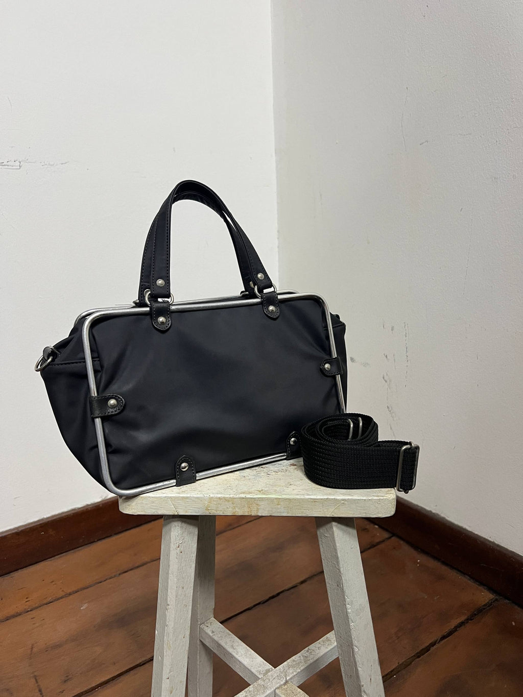 90s Jean Paul Gaultier Pipe Frame 2-way Bag