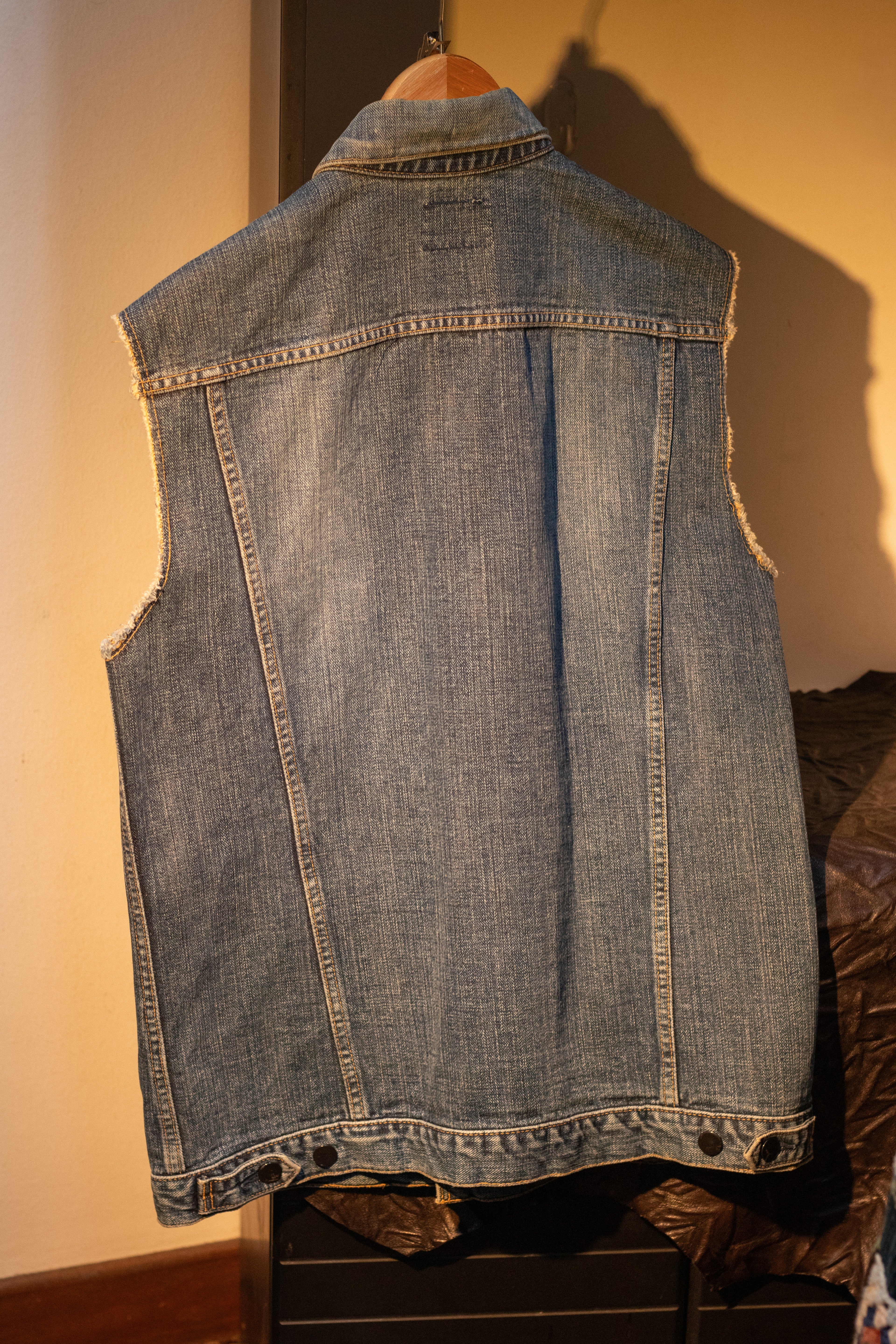 SS04 Number Nine "Dream Baby Dream" Sleeveless Denim Vest