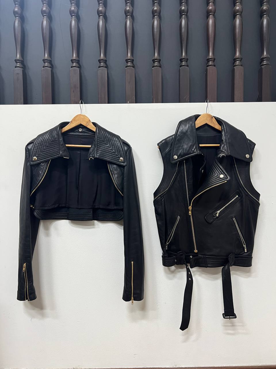 AW11 Juun.J Detachable Layered Double Rider Leather Jacket