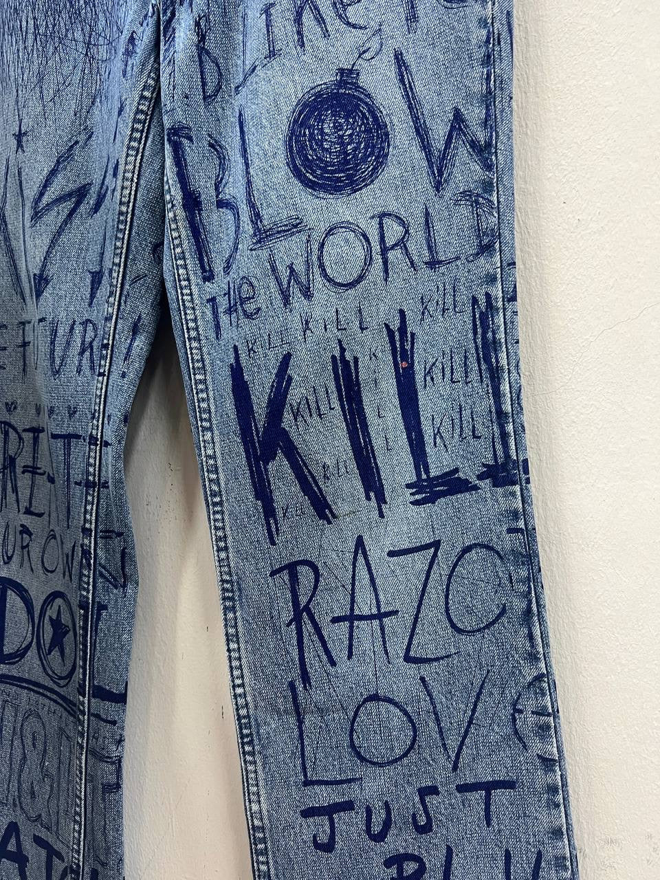 AW97 W&LT Walter Van Beirendonck Pen Scribble Denim