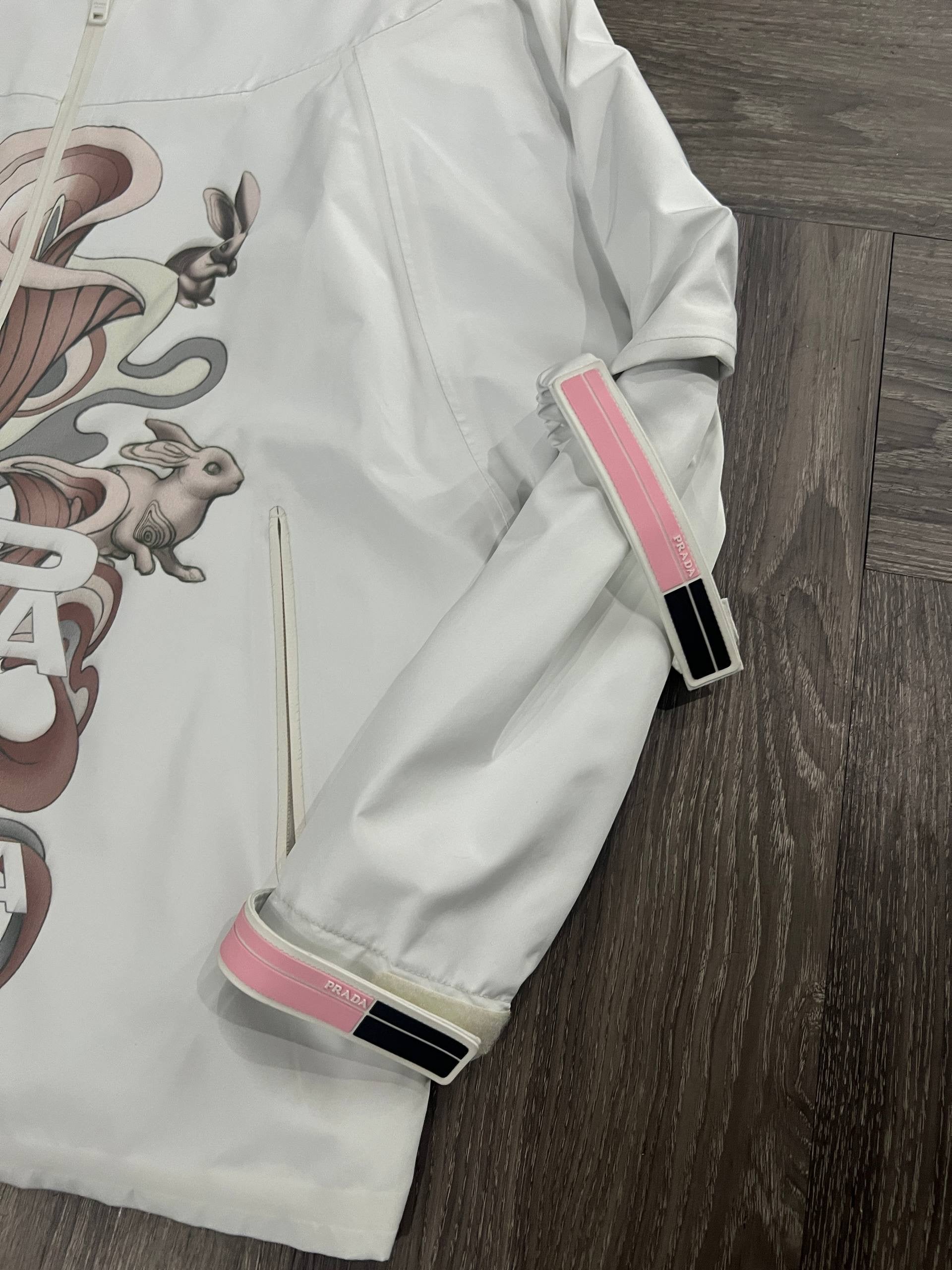 Resort 2018 Prada x James Jean Funnel Neck Rabbit Jacket