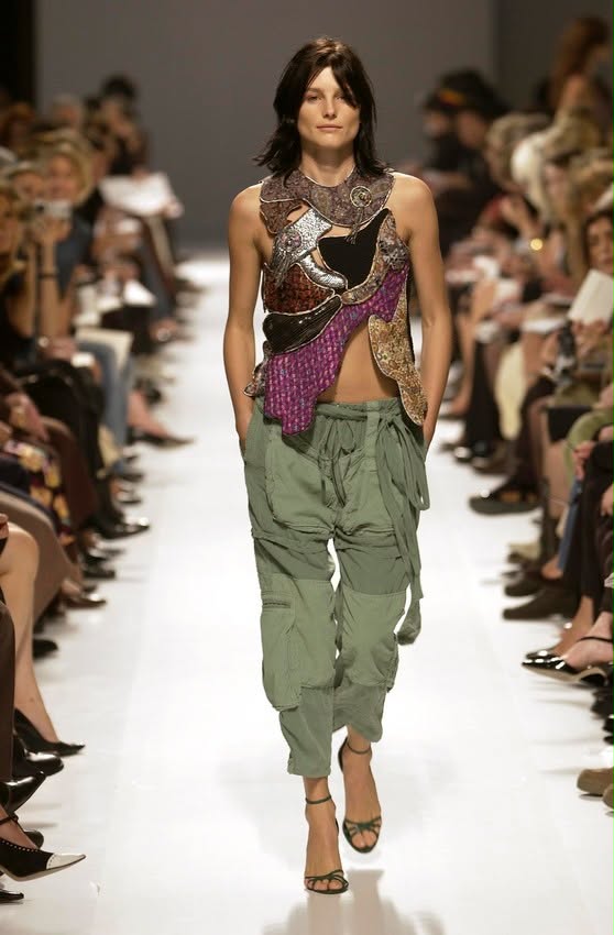 SS02 Balenciaga Oversized Stripe Utility Cargo Pants