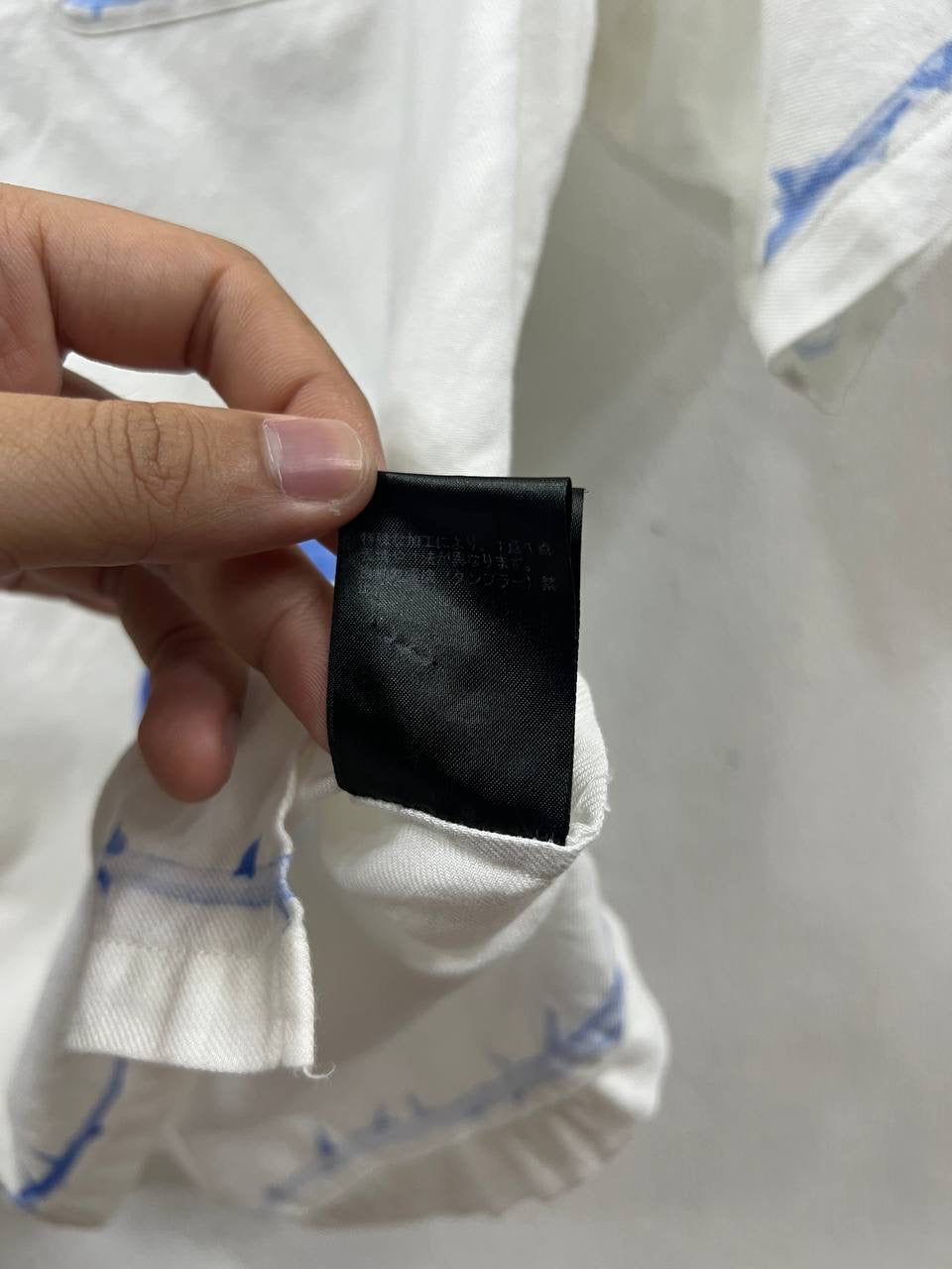 SS21 Undercover Camp Collar Porcelain Button Up Shirt