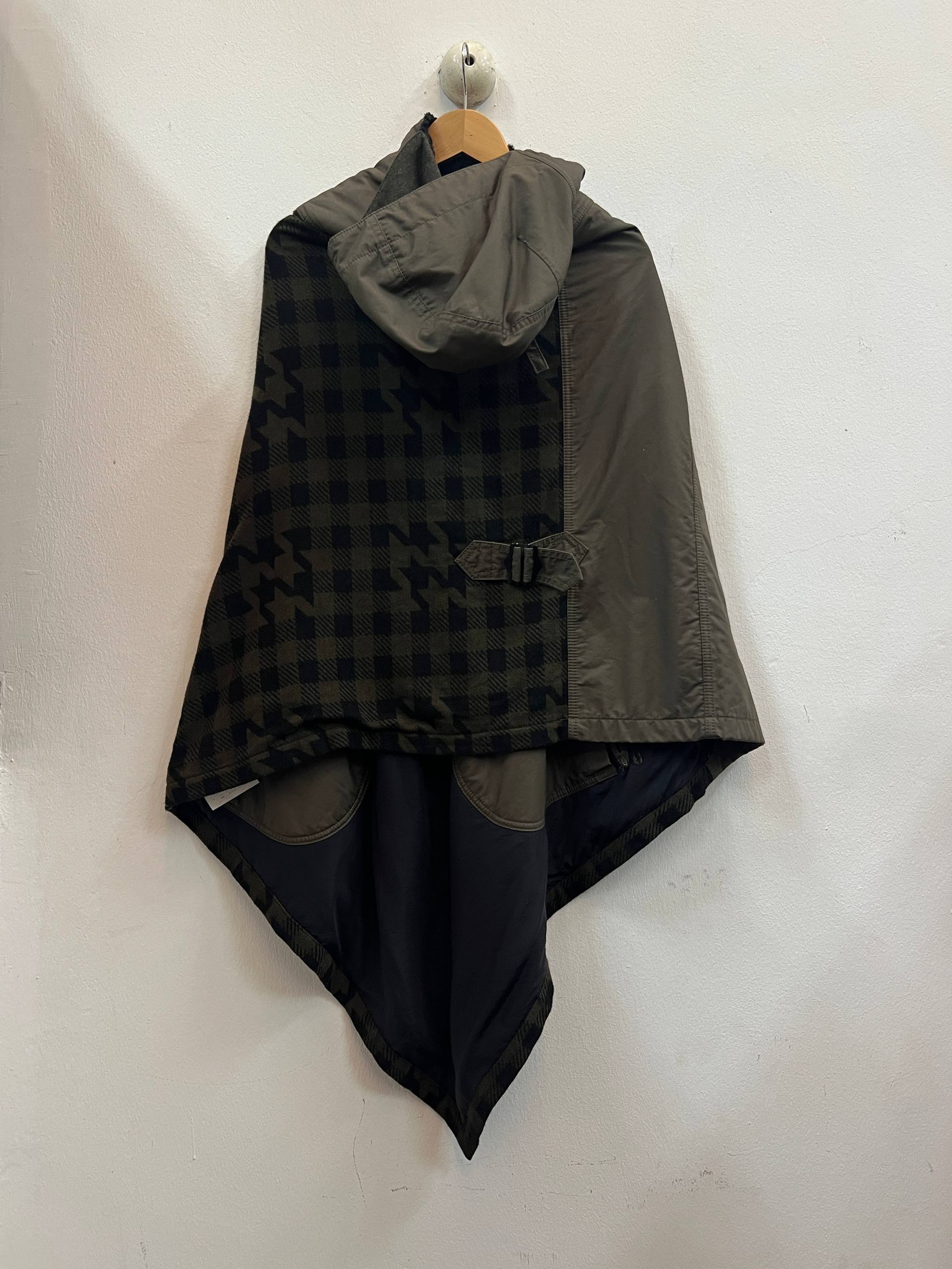 AW10 Junya Watanabe Houndstooth Cape Parka