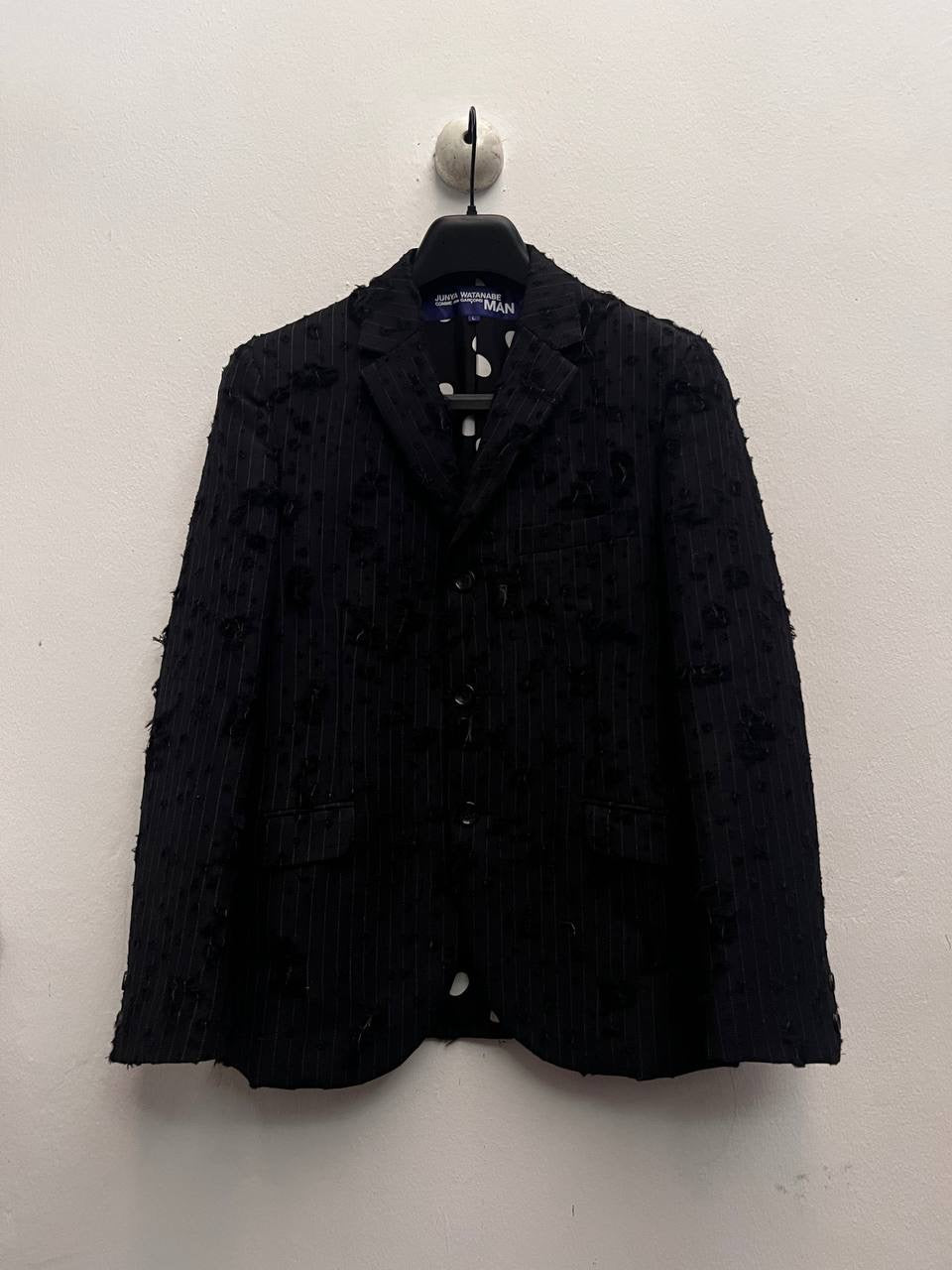 AW04 Junya Watanabe Man Destroyed Pinstripe Blazer