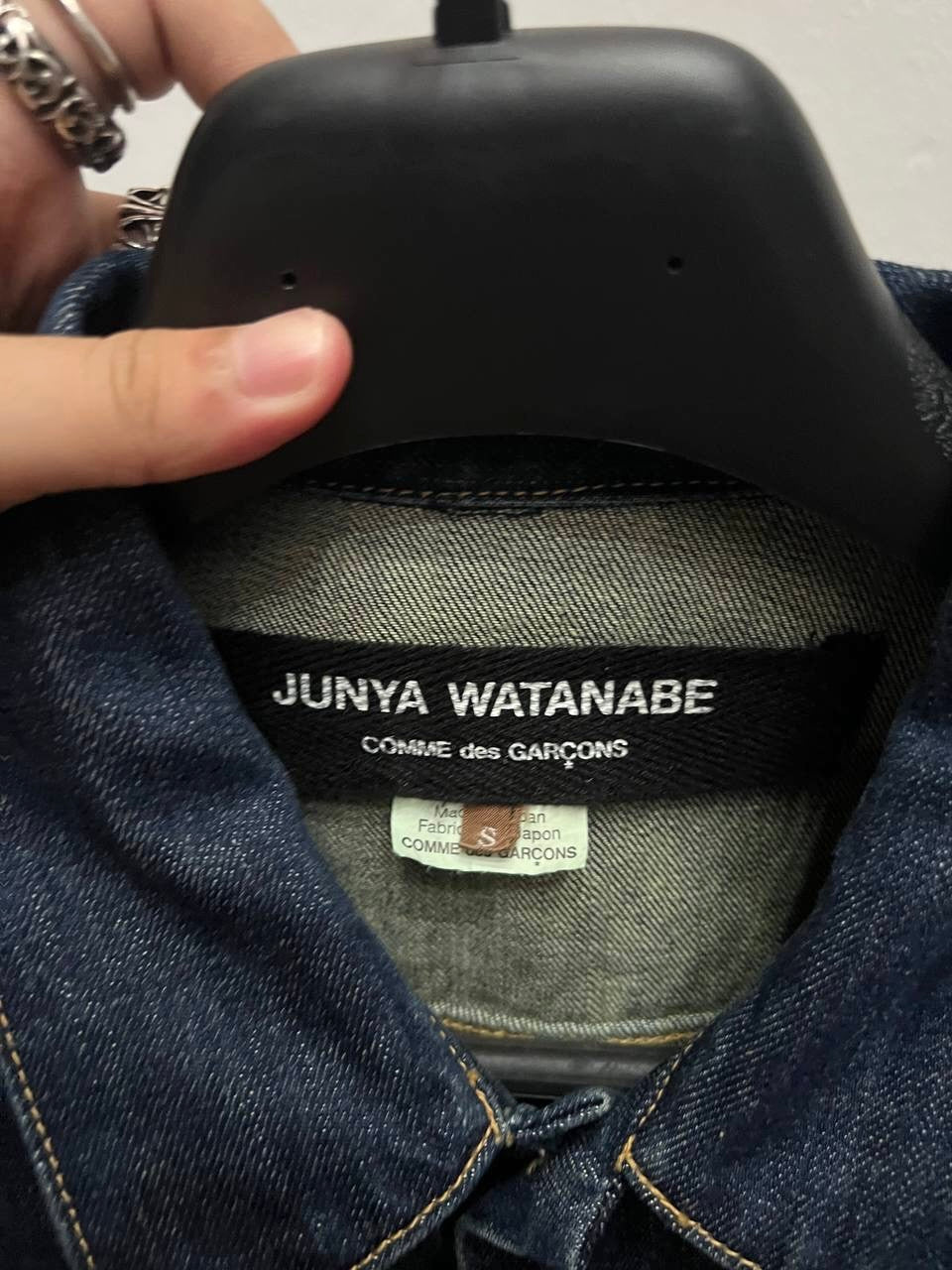 SS17 Junya Watanabe X 1 Up Graffiti Poem Leather Denim Jacket