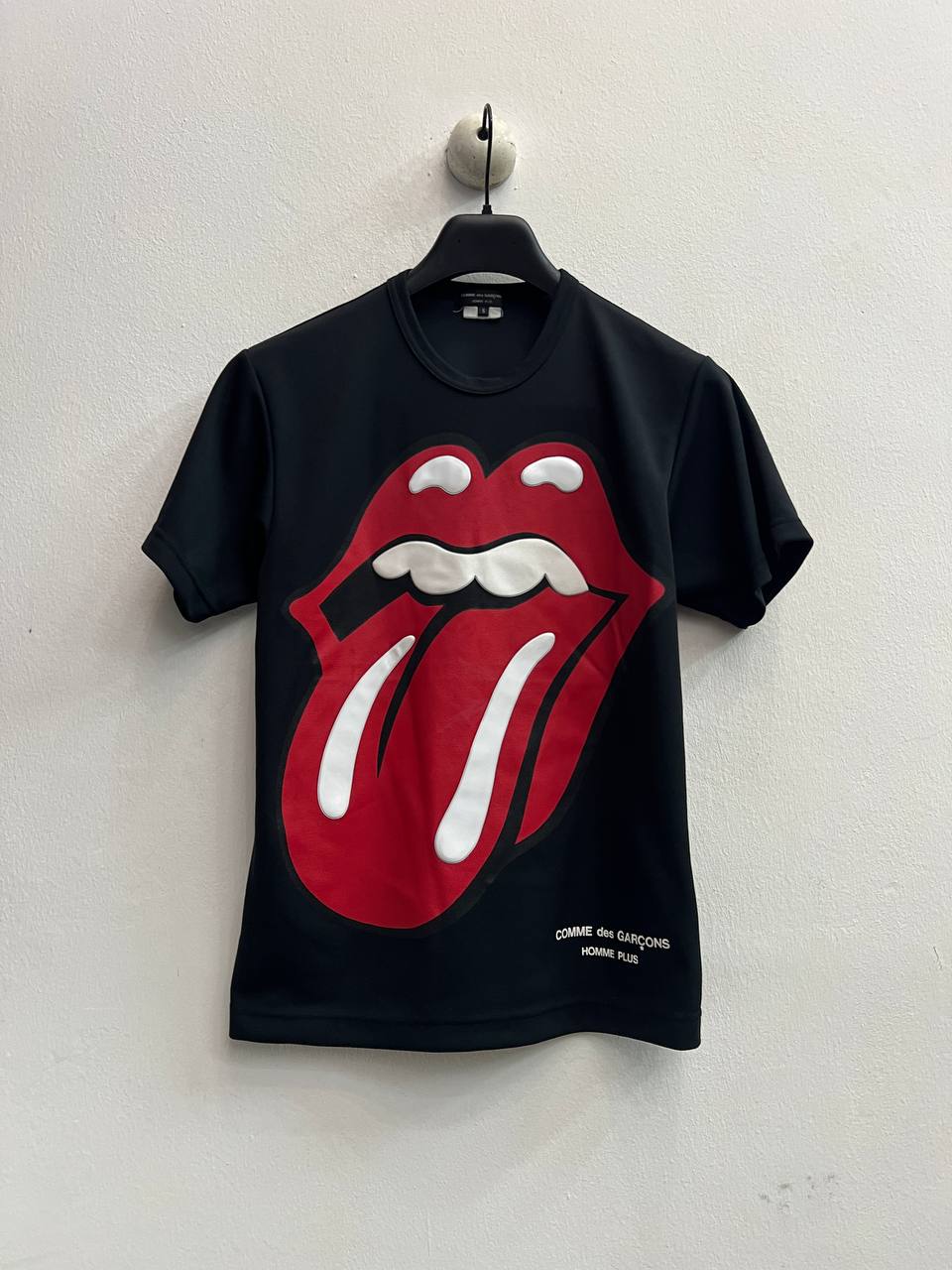 SS06 Comme Des Garcons Homme Plus x The Rolling Stones Runway Embossed Logo Shirt