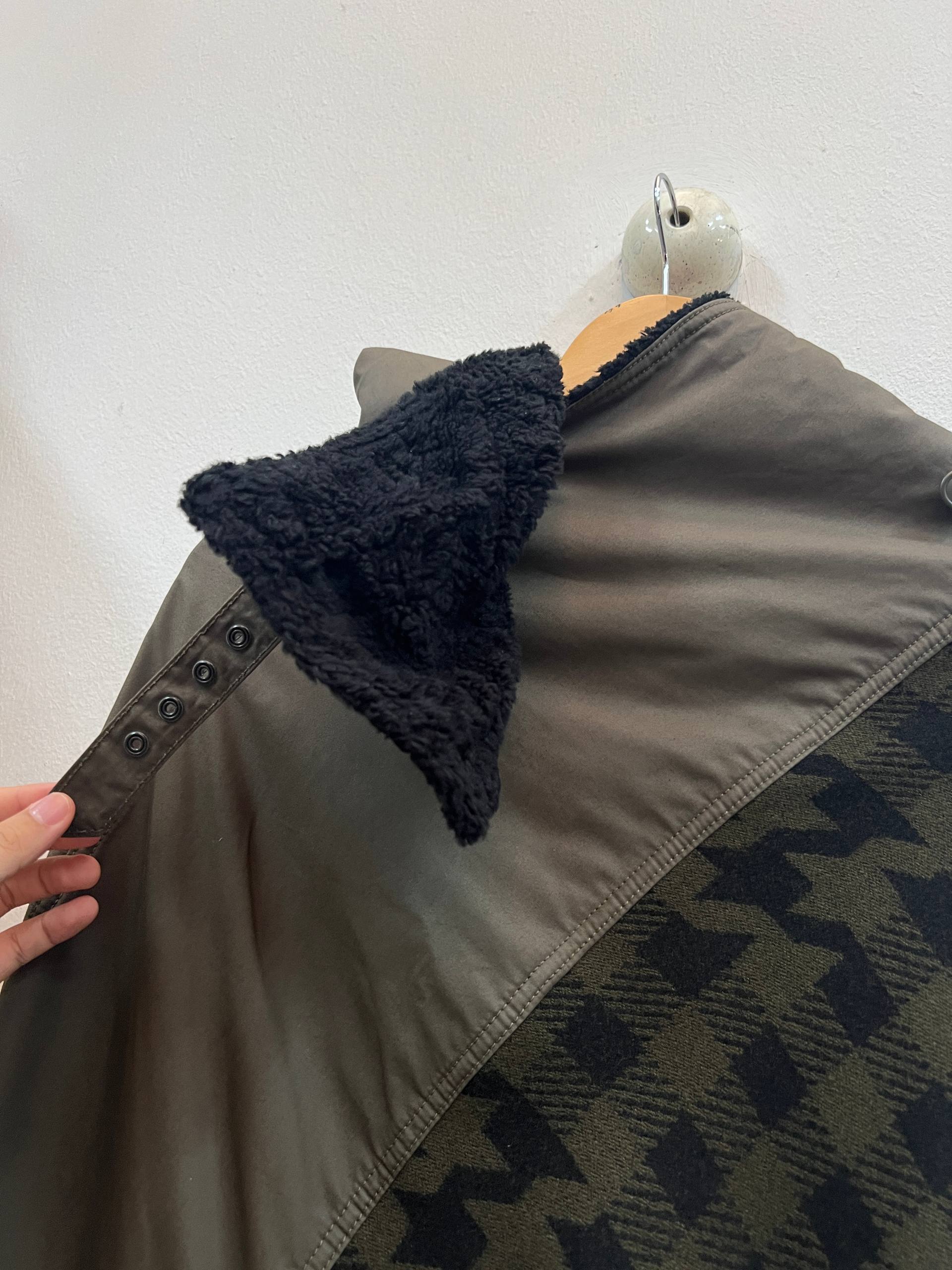 AW10 Junya Watanabe Houndstooth Cape Parka