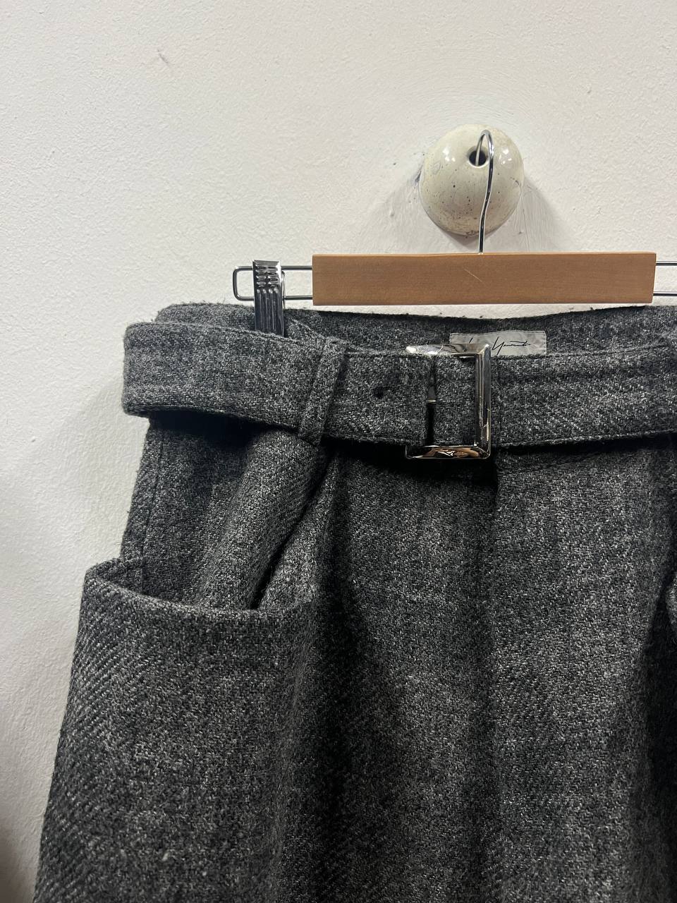 AW06 Yohji Yamamoto Felted Wool Belt Pants