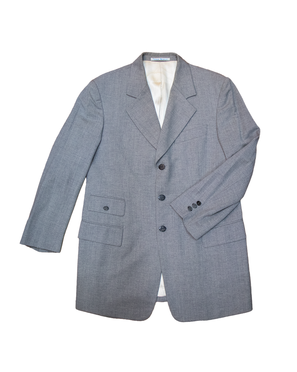 90s Vivienne Westwood Man Grey Blazer (Fabric by Trabaldo Togna)
