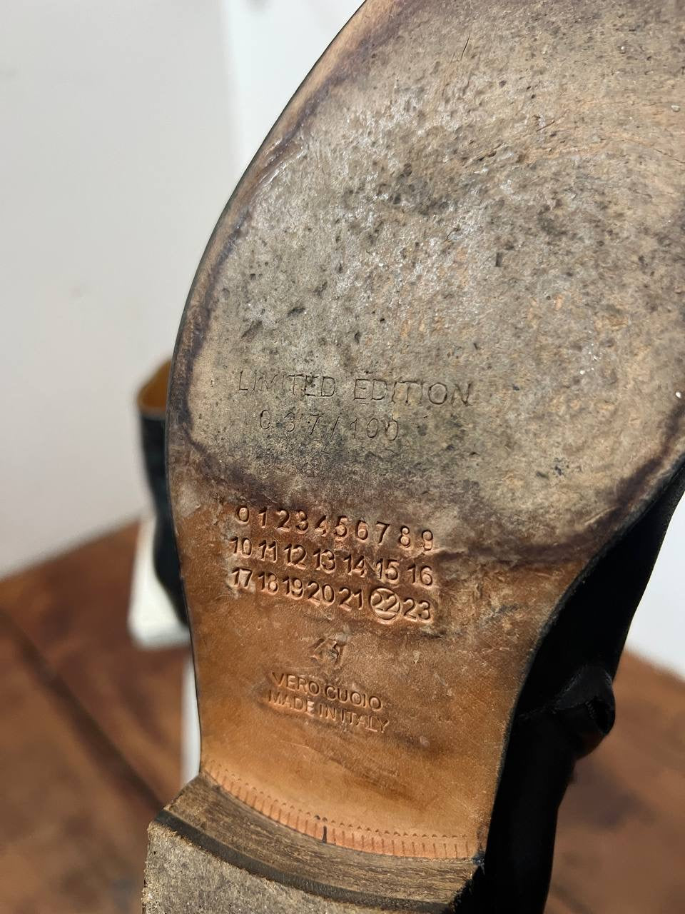 AW08 Maison Martin Margiela Line 22 Hand Painted Skull Boots (Numbered 037/100)