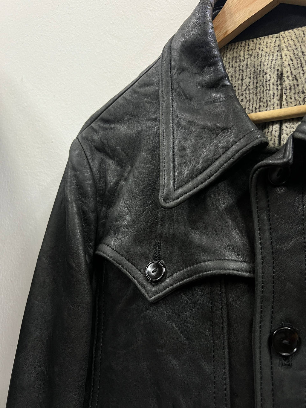 AW07 Number Nine “Love, God, Murder” Leather Chore Jacket