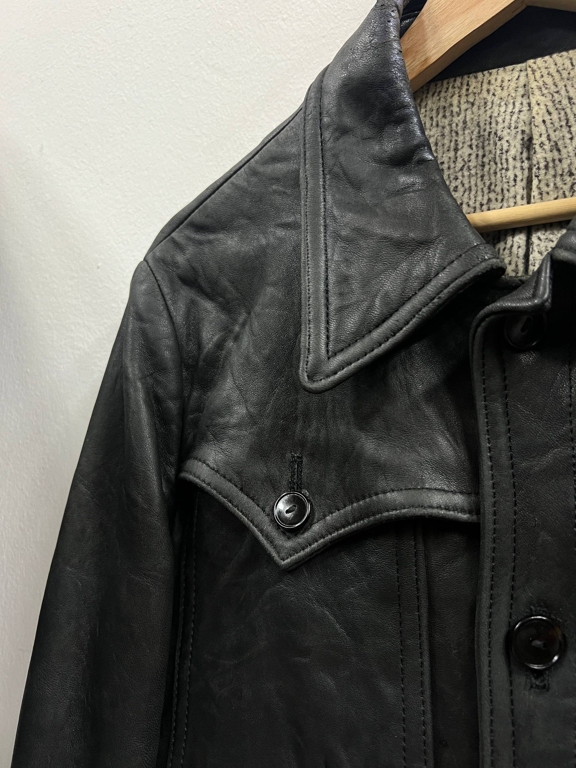 AW07 Number Nine “Love, God, Murder” Leather Chore Jacket