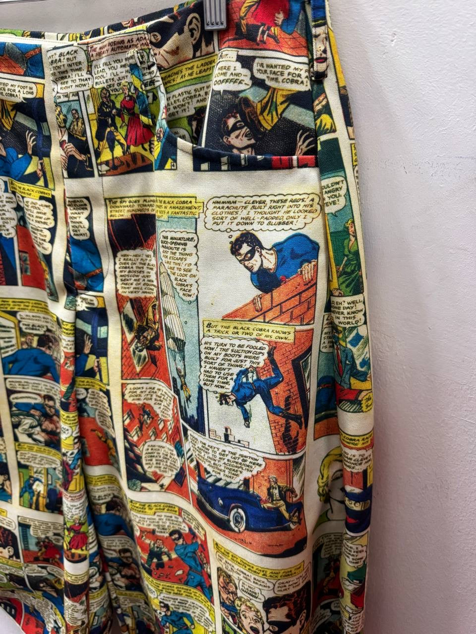 AW18 Comme Des Garcons Homme Plus “White Shock” Comic Strip Balloon Pants