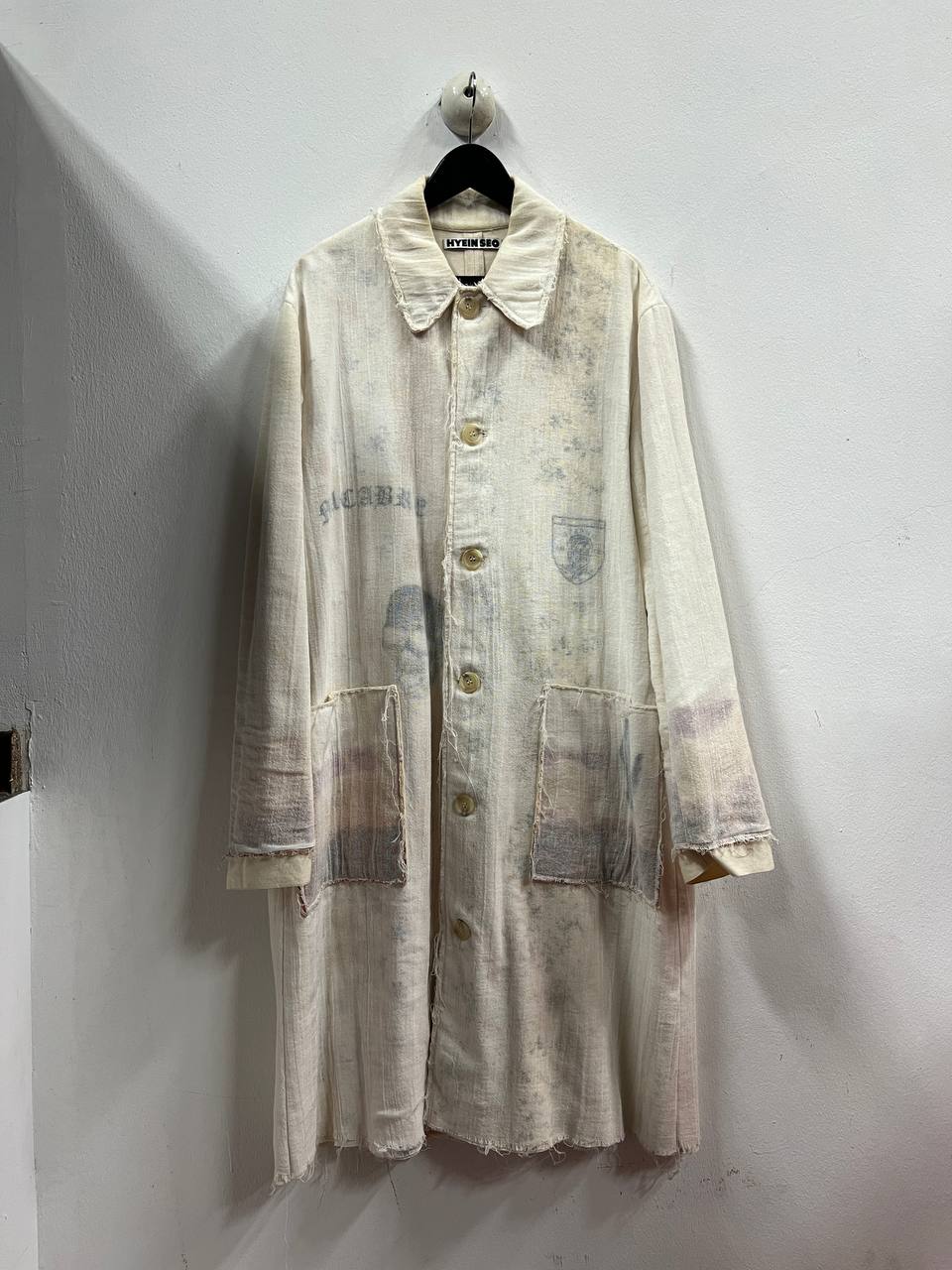 SS18 Hyein Seo “Don’t Deliver Us from Evil” Linen Layered Long Coat