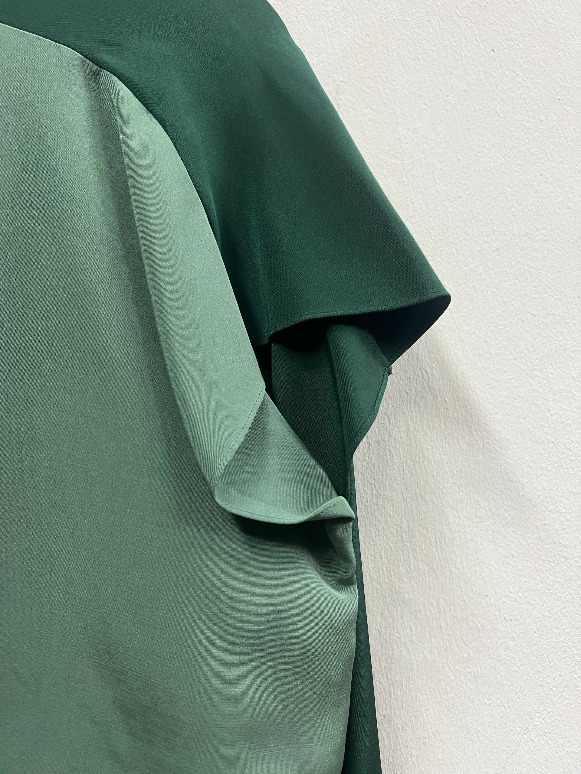 Resort 2010 Celine By Phoebe Philo Paneled Green Dress