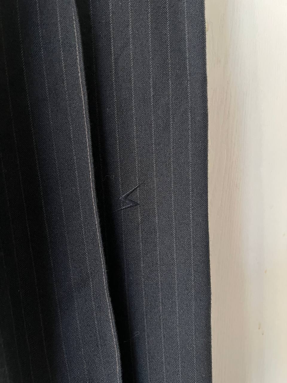 AW04 Undercover "But Beautiful" Pinstripe Multi Button Deconstructed Pants