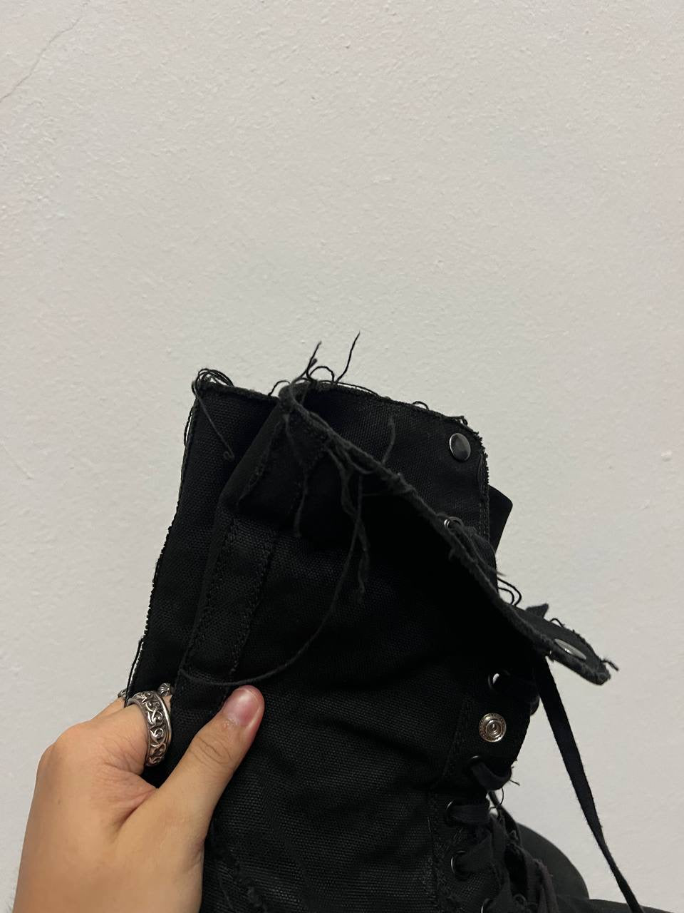 AW19 Yohji Yamamoto Pour Homme Vibram Distressed Boots
