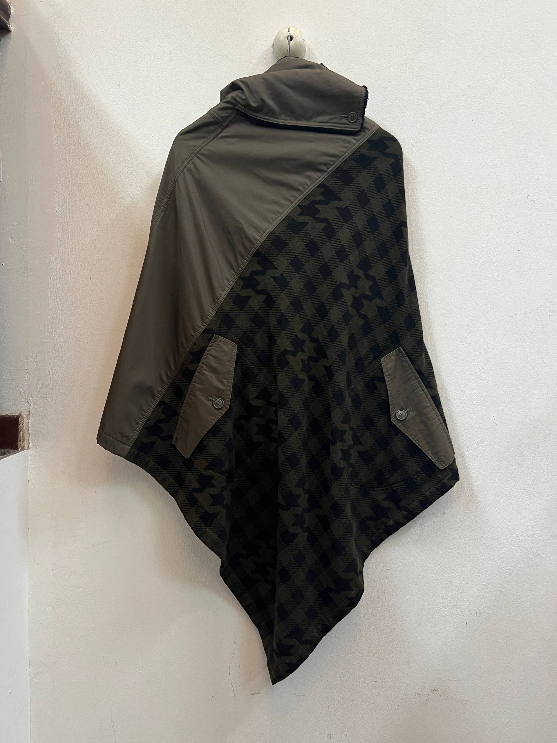 AW10 Junya Watanabe Houndstooth Cape Parka