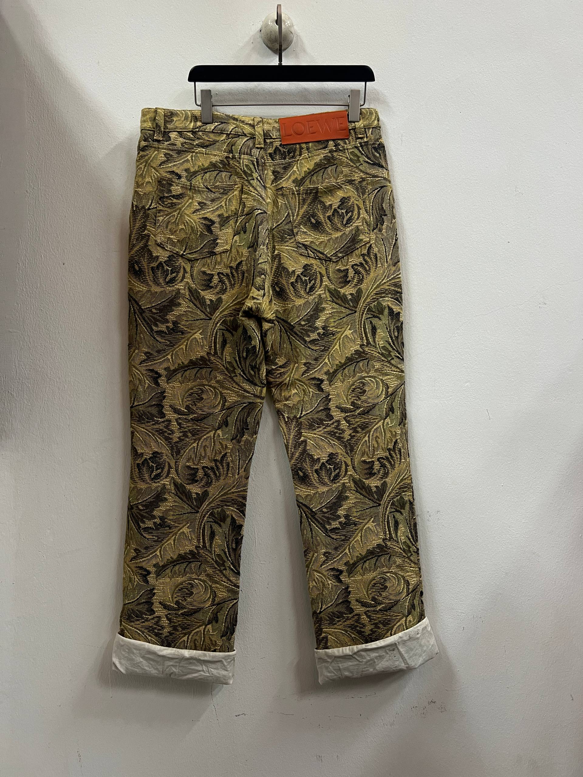2017 Loewe x William Morris Floral Tapestry Fisherman Pants