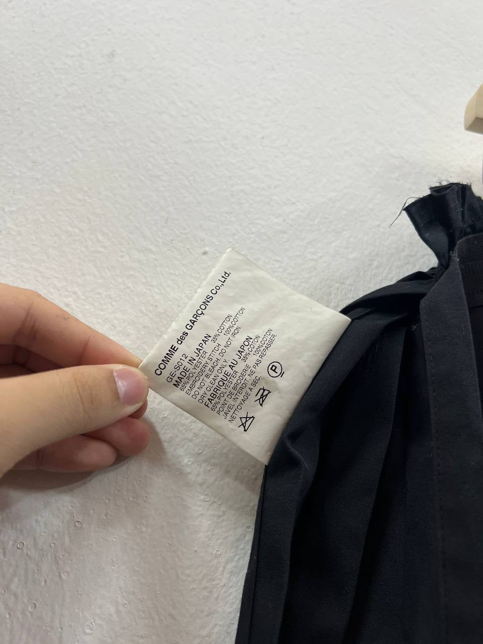 SS02 Comme Des Garcons Pleated Floral Wrap Skirt