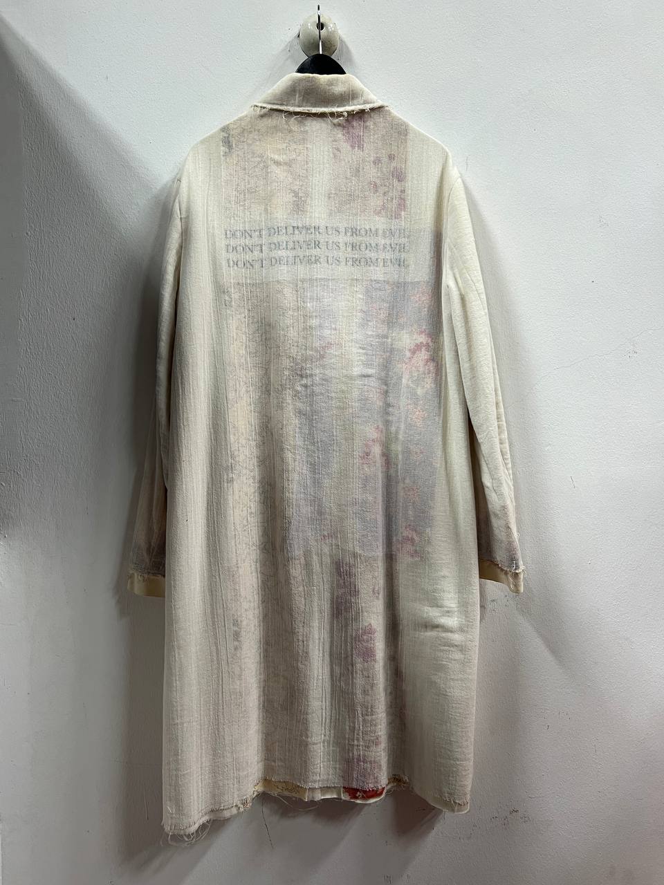 SS18 Hyein Seo “Don’t Deliver Us from Evil” Linen Layered Long Coat