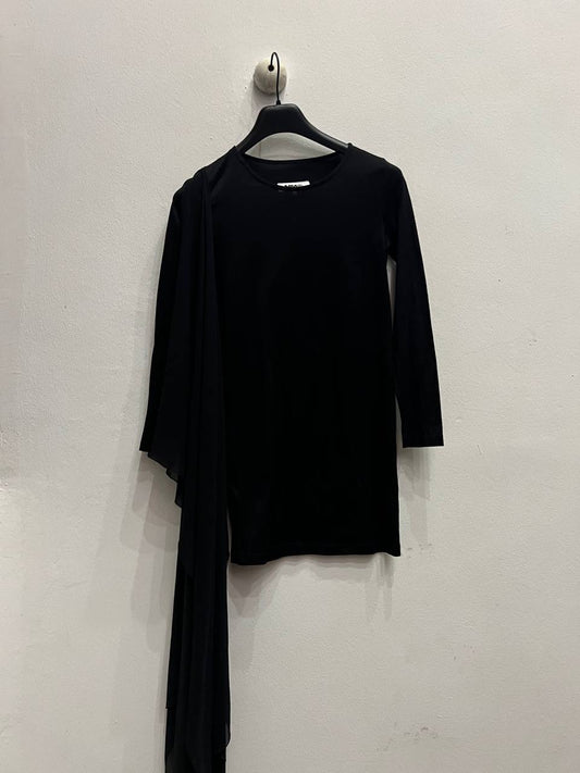 MM6 Maison Margiela Asymetrical Drape Long Sleeve Shirt