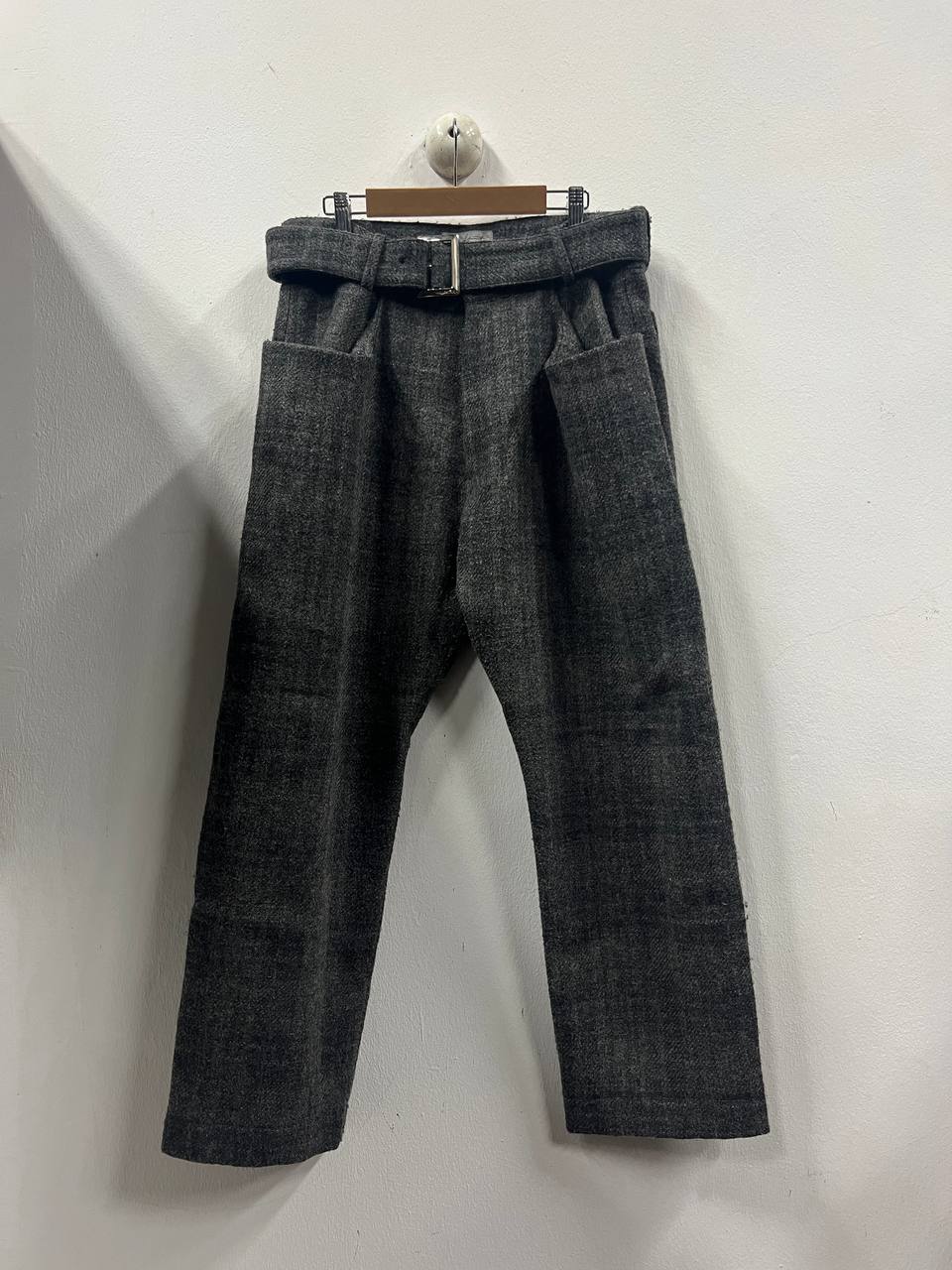 AW06 Yohji Yamamoto Felted Wool Belt Pants