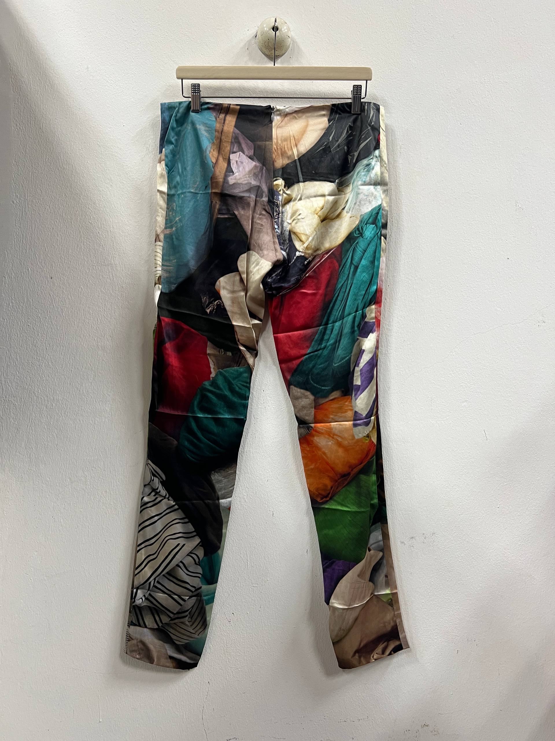 SS13 Chalayan Trash Print Backzip Pants