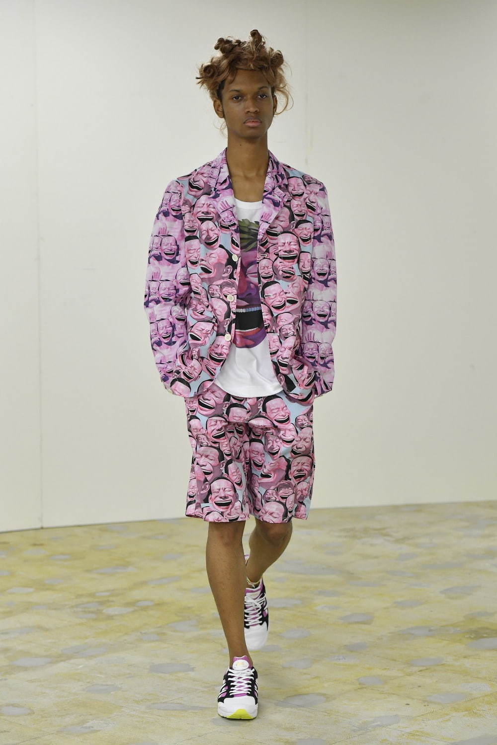 SS21 Comme Des Garcons Shirt x Yue Minjun “Laughing Man” Shorts