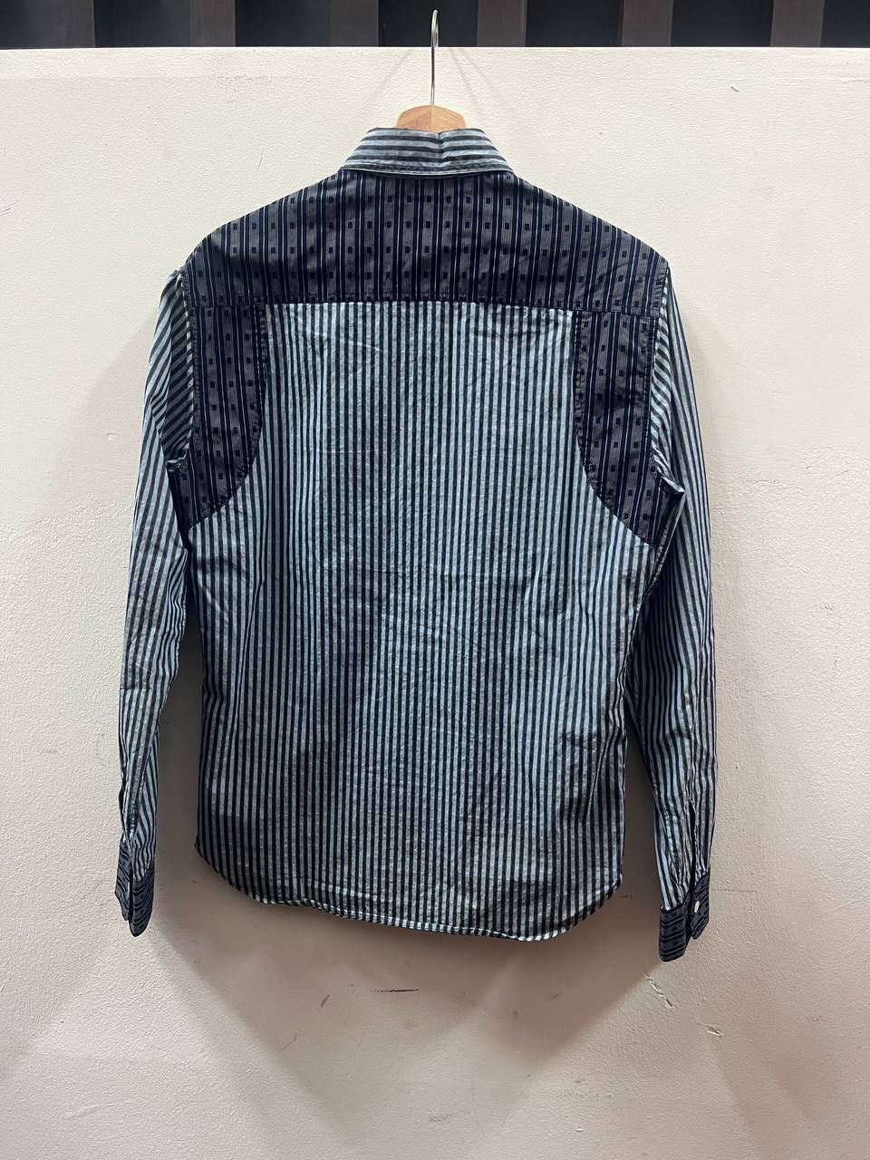 Vivienne Westwood Anglomania Reconstructed Blue Stripe Orb Shirt