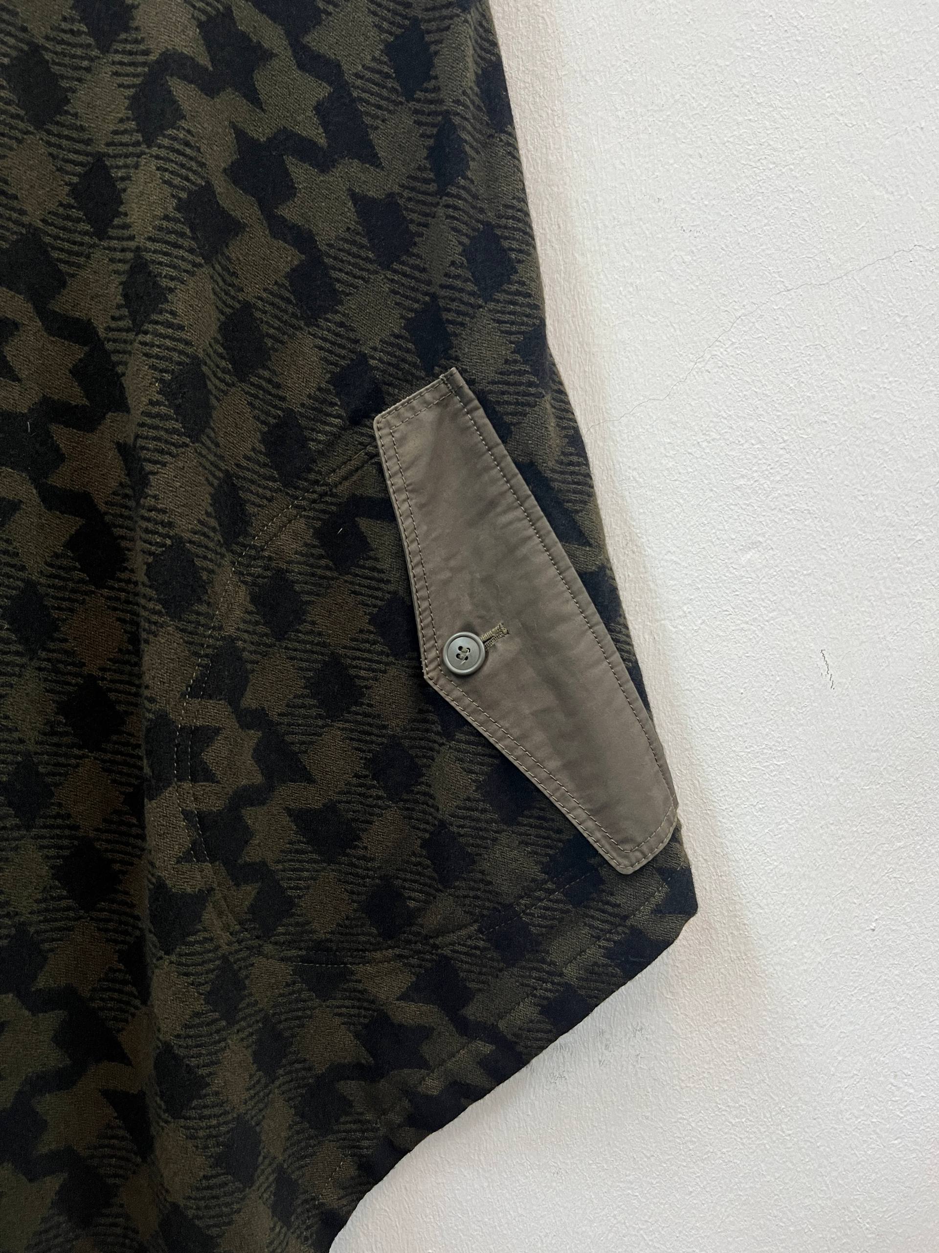 AW10 Junya Watanabe Houndstooth Cape Parka