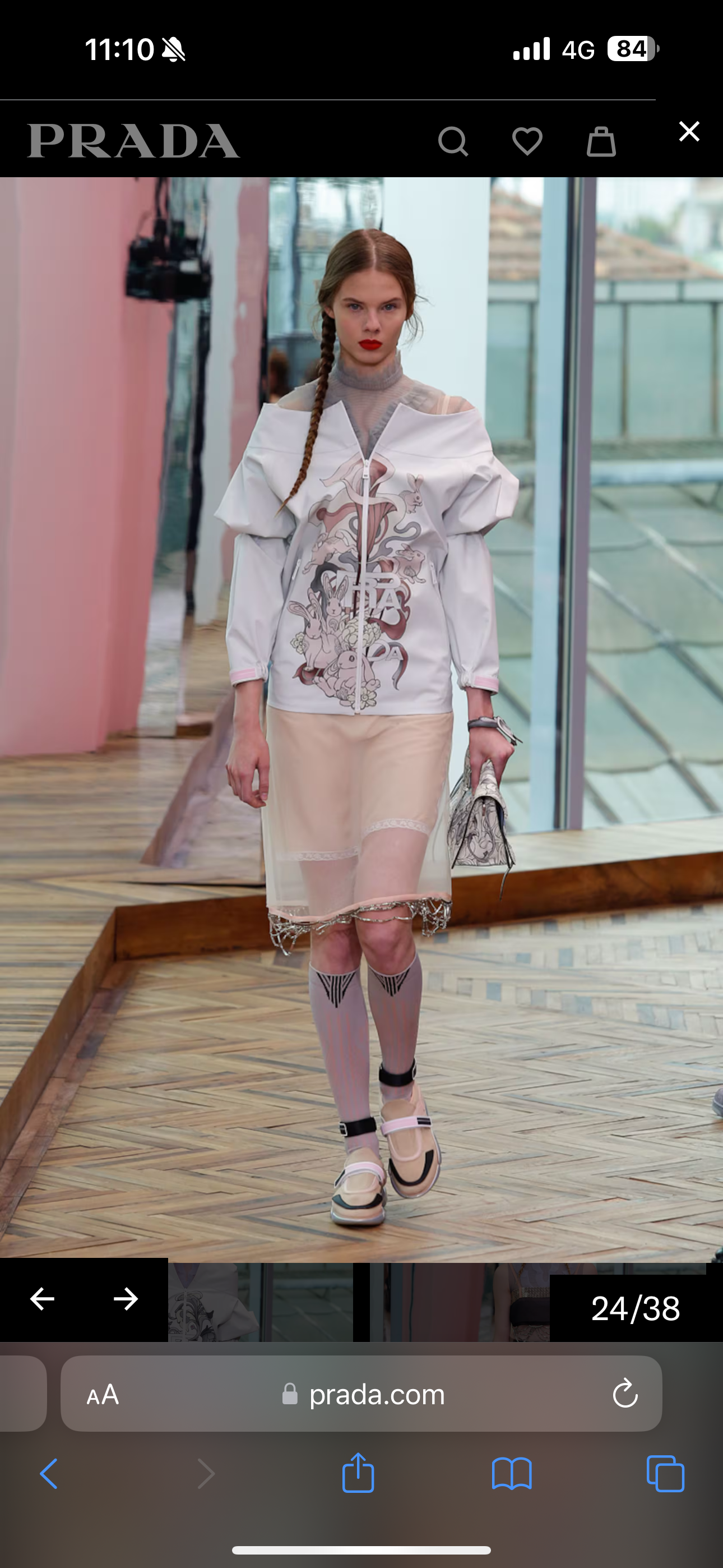 Resort 2018 Prada x James Jean Funnel Neck Rabbit Jacket
