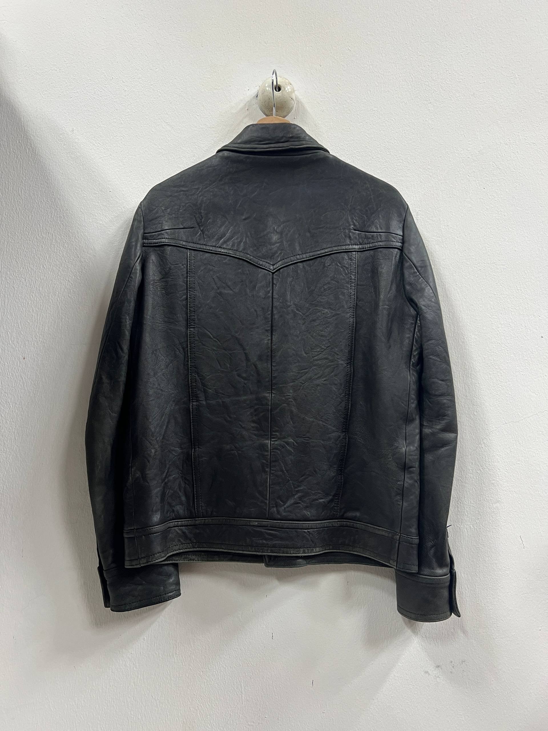 AW07 Number Nine “Love, God, Murder” Leather Chore Jacket