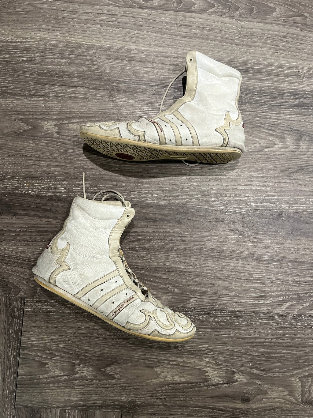 SS02 Yohji Yamamoto x Adidas Prajna Highs Leather Boxing Boots