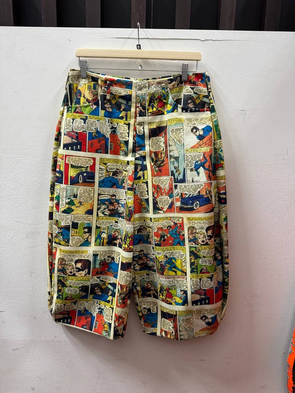 AW18 Comme Des Garcons Homme Plus “White Shock” Comic Strip Balloon Pants