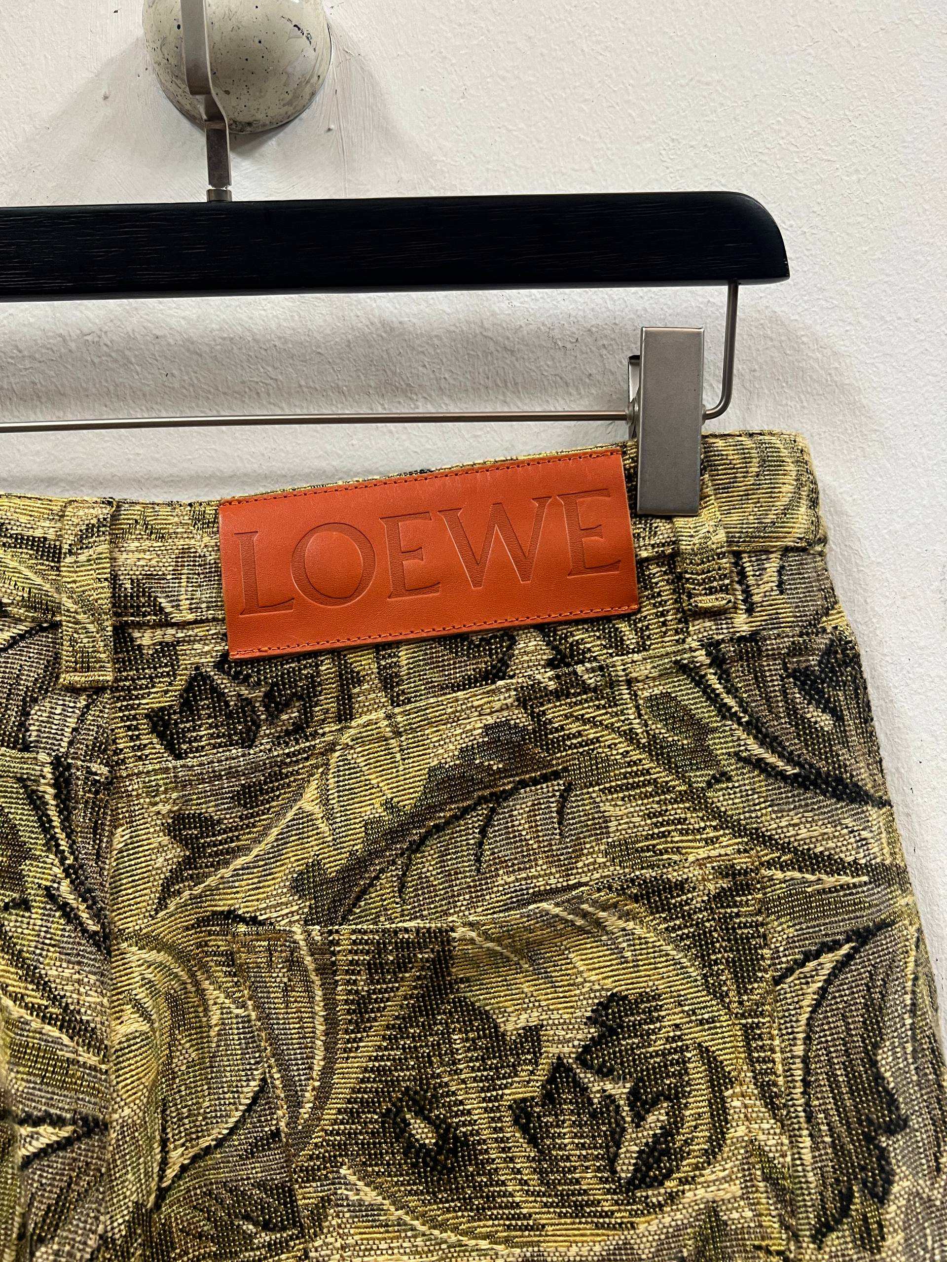 2017 Loewe x William Morris Floral Tapestry Fisherman Pants