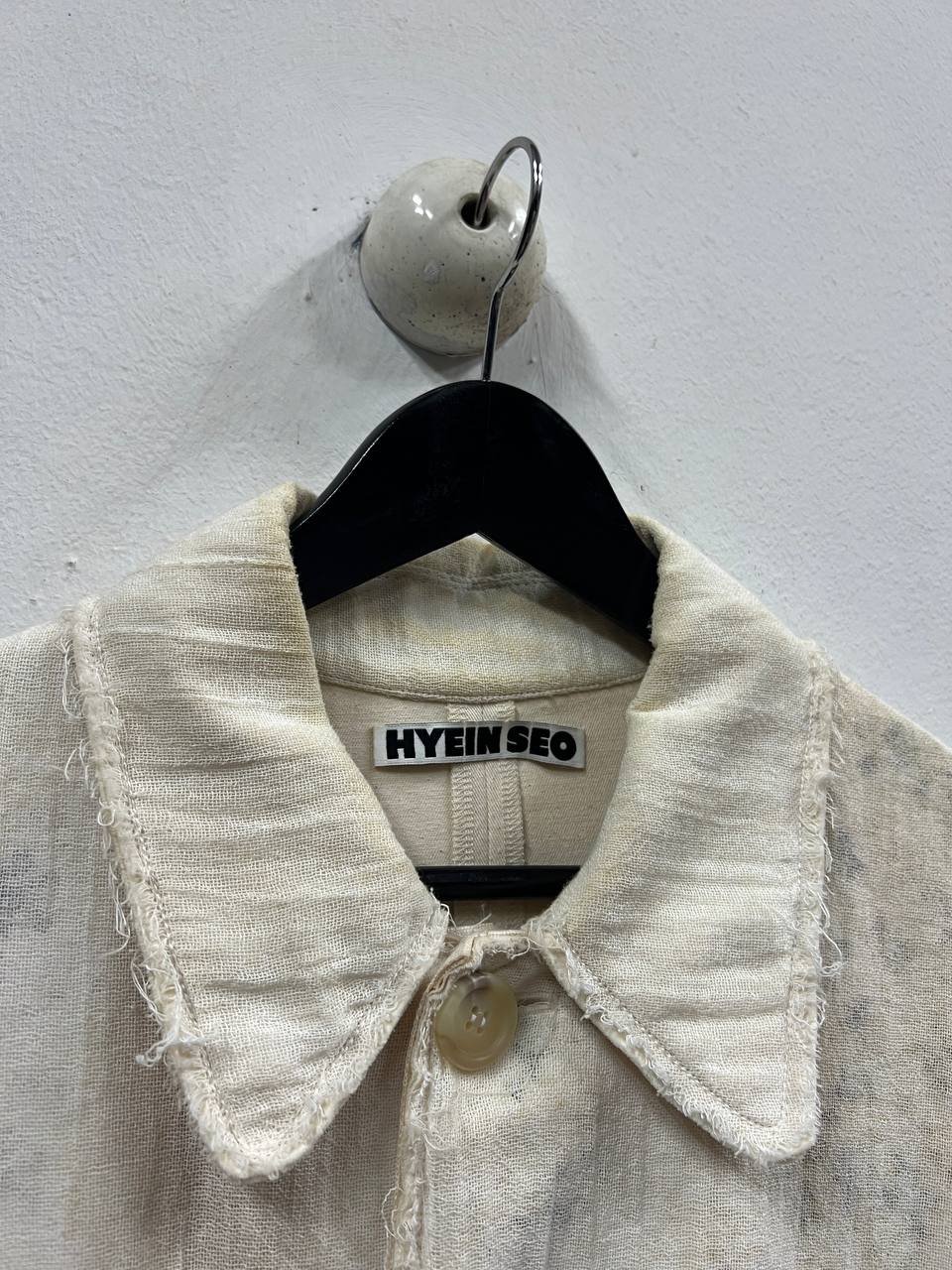 SS18 Hyein Seo “Don’t Deliver Us from Evil” Linen Layered Long Coat