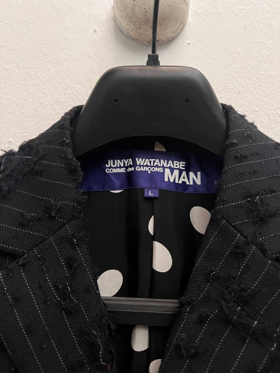AW04 Junya Watanabe Man Destroyed Pinstripe Blazer