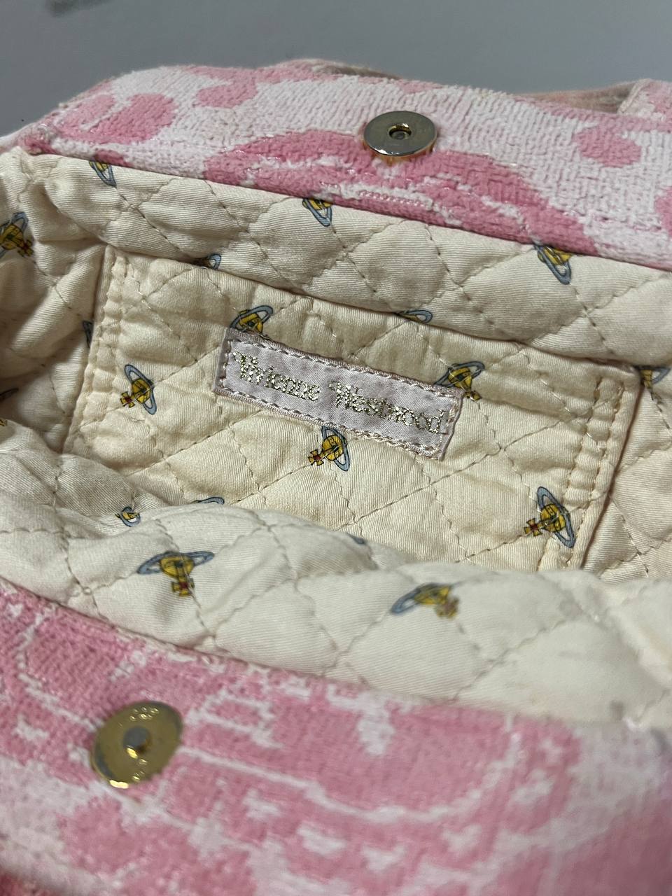 90s Vivienne Westwood Terry Cloth Crown Mini Bag