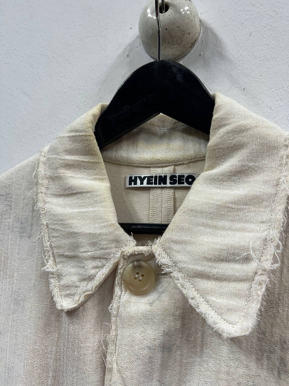 SS18 Hyein Seo “Don’t Deliver Us from Evil” Linen Layered Long Coat