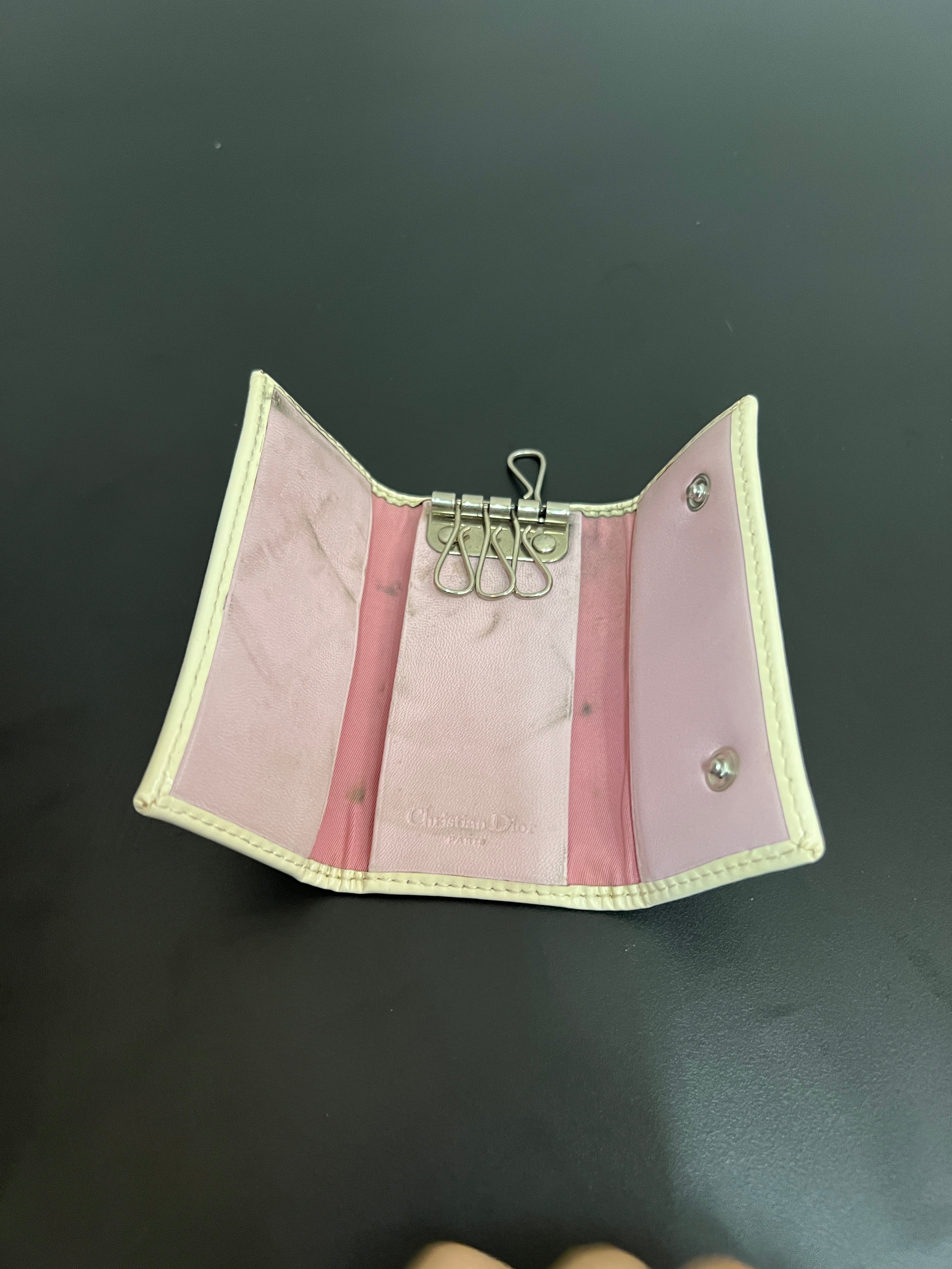 Dior Pink Trotter Oblique Key Wallet