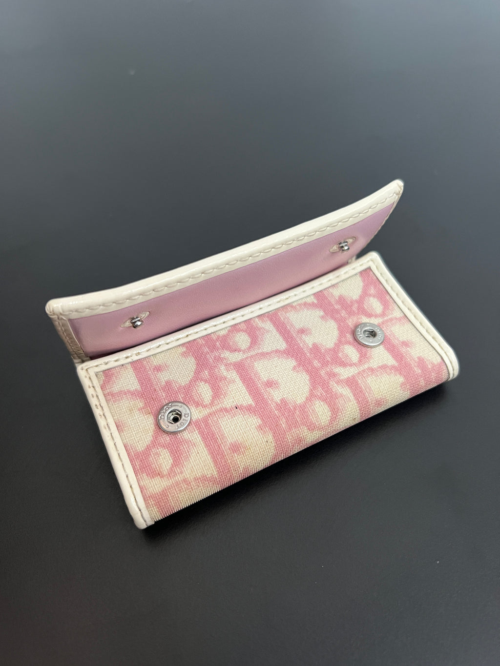 Dior Pink Trotter Oblique Key Wallet