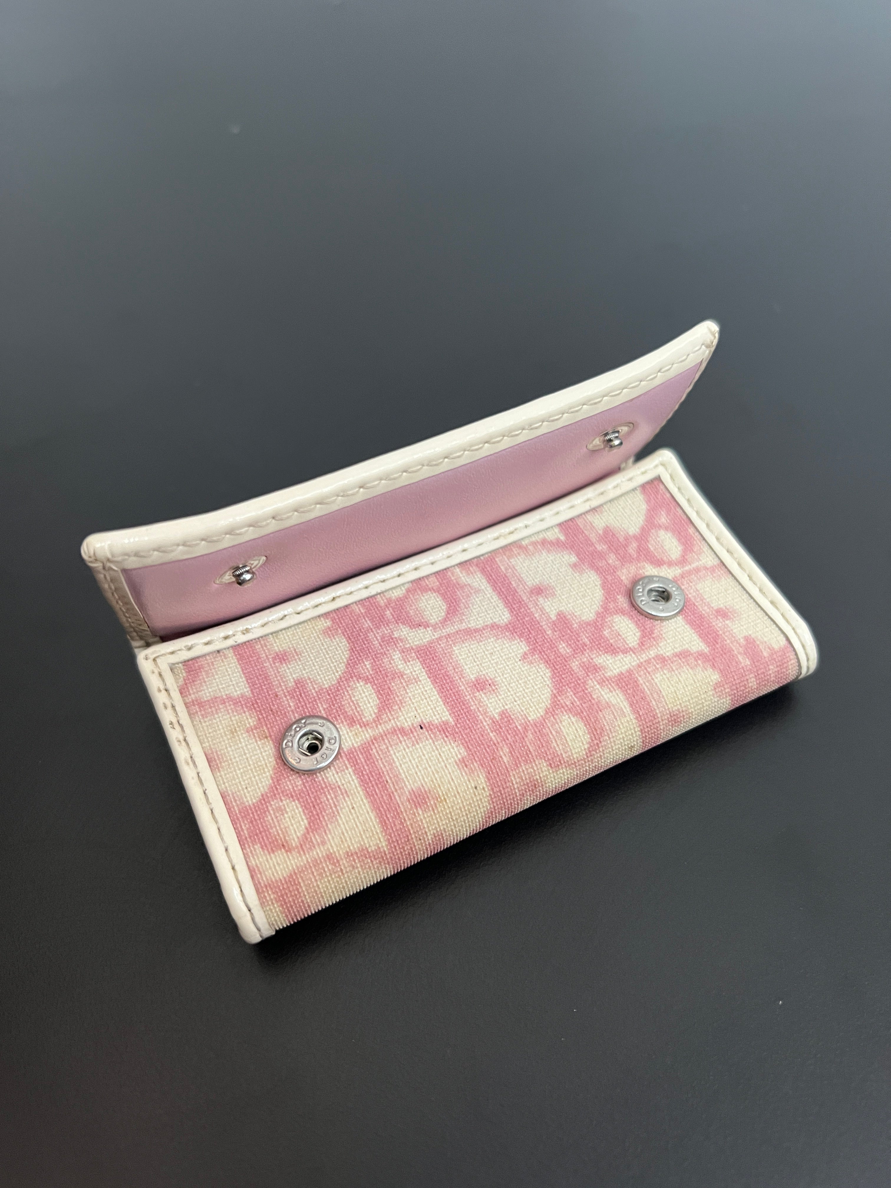 Dior Pink Trotter Oblique Key Wallet